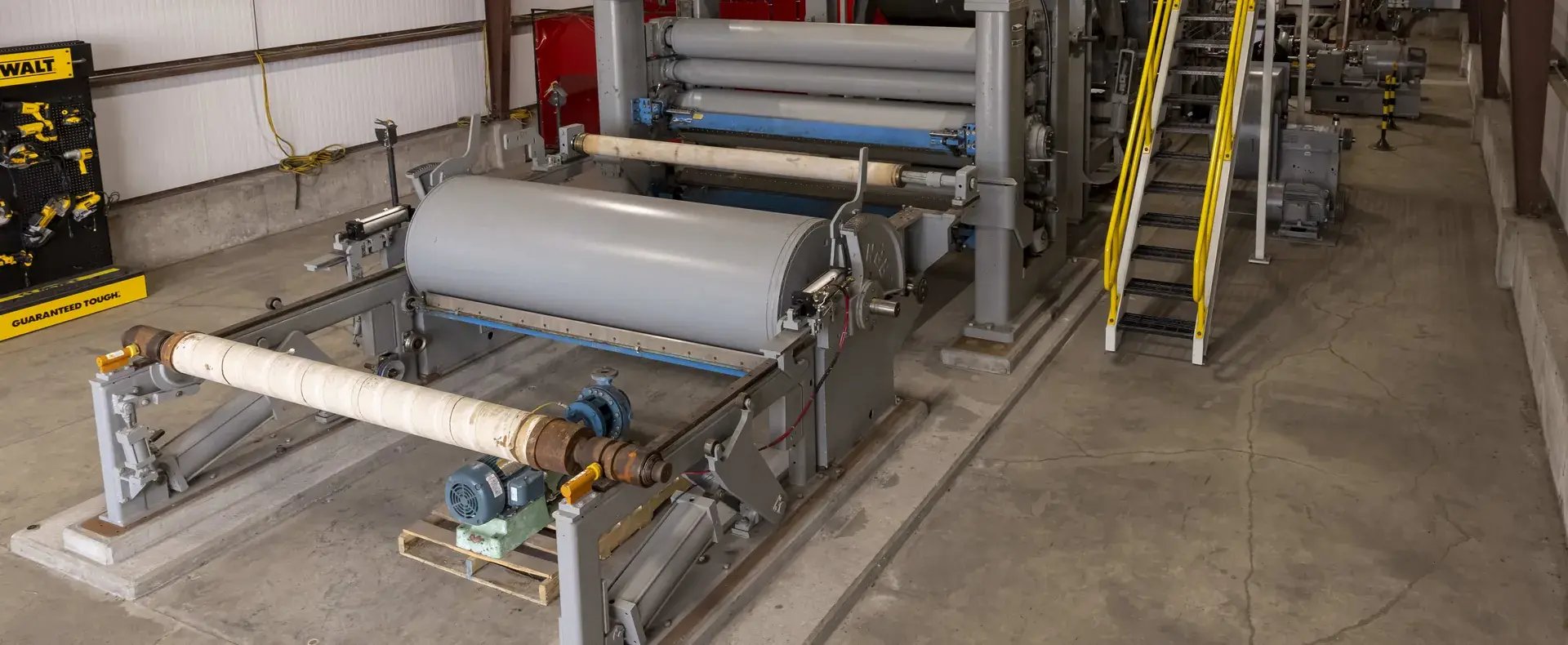 industrial rolling machine factory floor