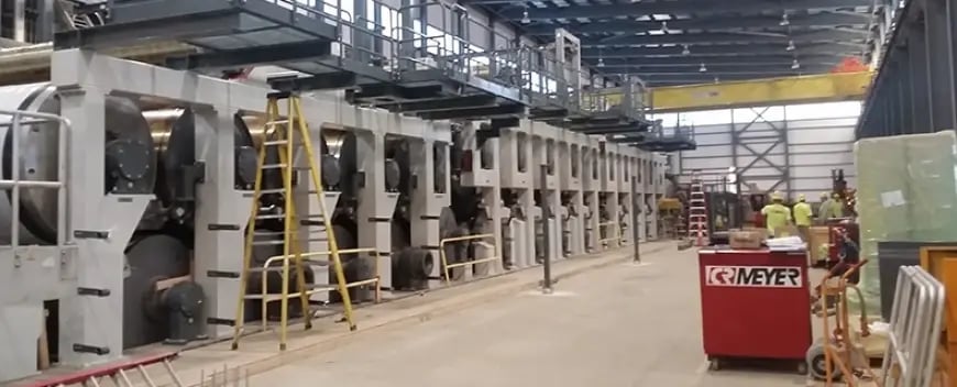 Installation of a 246-Inch Linerboard Paper Machine